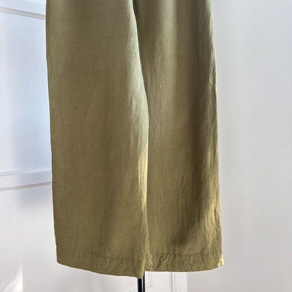 Madewell Women's Linen Blend Wide Leg Pant, Vintage Moss Green Size S - Picture 7 of 14
